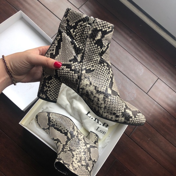 Simi Snake Effect Ankle Boots - Picture 1 of 4